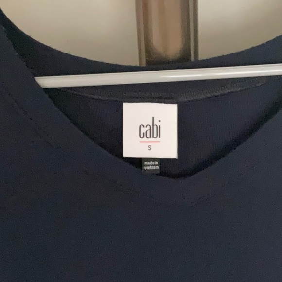 CAbi Navy and White Long Sleeve Top - Picture 2 of 3
